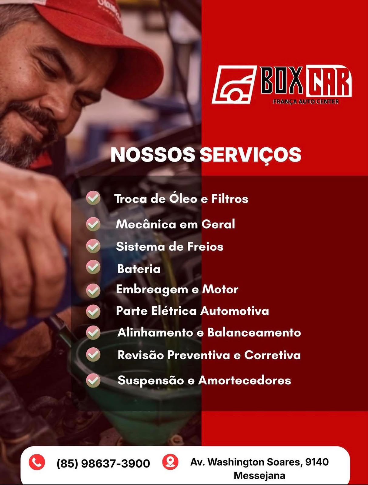 Serviços oferecidos pela BOXCAR França